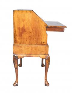 George I Brass Mounted Burr Walnut Small Bureau On Stand - 4458775