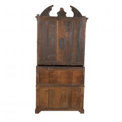 George I Burl Walnut Bureau Bookcase - 3786136