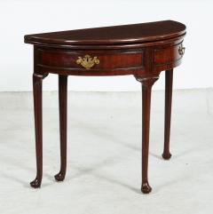 George I Demilune Red Walnut Games Table - 4036198