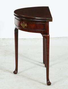 George I Demilune Red Walnut Games Table - 4036200