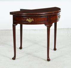 George I Demilune Red Walnut Games Table - 4036202