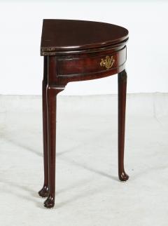 George I Demilune Red Walnut Games Table - 4036203