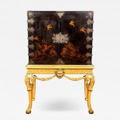 George I Giltwood and Japanned Cabinet on Stand - 3756613