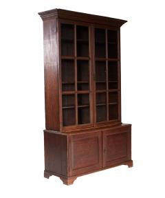 George I Oak Glazed Bookcase Cabinet - 4686705