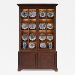 George I Oak Glazed Bookcase Cabinet - 4688907