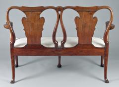 George I Walnut Double Chair Back Settee - 1237099