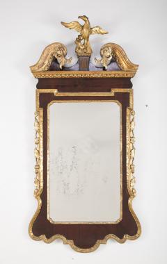 George II Architectural Scroll Top Mirror with Phoenix Finial - 2114087