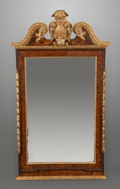 George II Burr Walnut and Parcel Gilt Mirror in the Kentian Style - 1176892