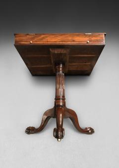 George II Carved Mahogany Tripod Writing Table - 4312567