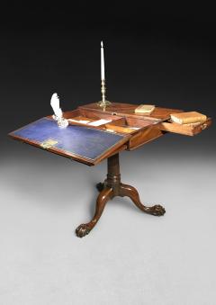 George II Carved Mahogany Tripod Writing Table - 4312568