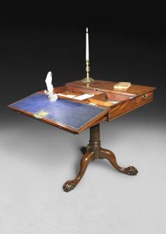 George II Carved Mahogany Tripod Writing Table - 4312572
