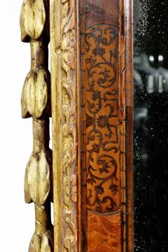 George II Giltwood Burl Elm and Marquetry Mirror - 4129435