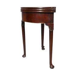 George II Mahogany Triple Top Demilune Games Table - 3739904