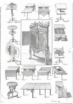 George II Mahogany adjustable double reading table stand - 4532001
