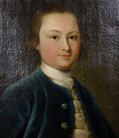 George II Oil On Canvas Portrait Of A Young Man - 2565679