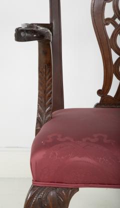 George II Period Carved Armchair of Padouk Wood - 2112643