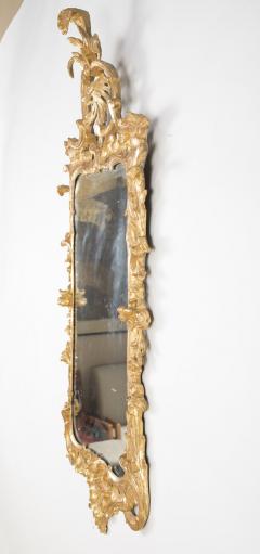 George II Period Rococo Gilded Open Work Mirror - 2114085