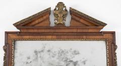 George II Period Walnut Pediment Top Mirror - 2113759