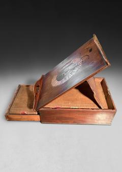 George II Period complete Mahogany and Inlaid Bible Box - 4414323