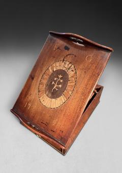 George II Period complete Mahogany and Inlaid Bible Box - 4414326