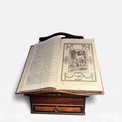 George II Period complete Mahogany and Inlaid Bible Box - 4419302
