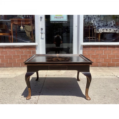 George II Style Burton Ching Black Chinoiserie Coffee Cocktail Table - 3723195