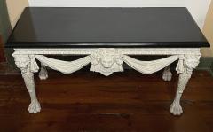 George II Style Marble Top Painted Console Table in the Manner of William Kent - 2864569