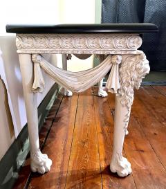 George II Style Marble Top Painted Console Table in the Manner of William Kent - 2864571