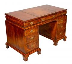 George II Style Walnut Pedestal Desk - 4137039