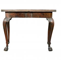George II Walnut Concertina Action Games Table - 4336456