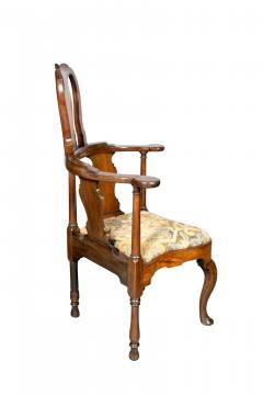 George II Walnut Double Chair Back Corner Chair - 4465242