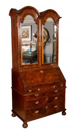 George II Walnut Double Dome Bureau Bookcase - 4134100