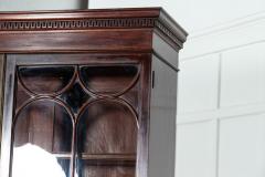 George III 18thC Mahogany Glazed Twin Library Bookcase Cabinet - 3297069