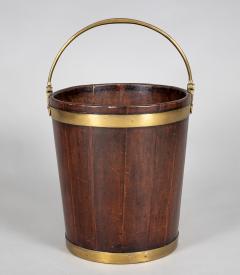 George III Brass Banded Mahogany Peat Bucket - 1912296