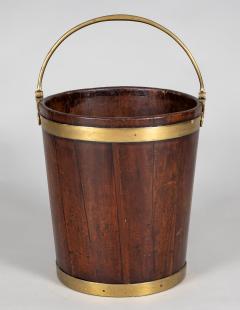 George III Brass Banded Mahogany Peat Bucket - 1912299