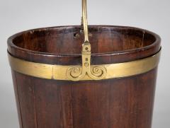 George III Brass Banded Mahogany Peat Bucket - 1912302