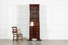 George III Diminutive English Mahogany Glazed Bookcase Bureau - 4153010