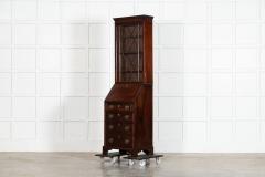 George III Diminutive English Mahogany Glazed Bookcase Bureau - 4153011