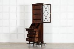 George III Diminutive English Mahogany Glazed Bookcase Bureau - 4153012