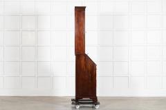George III Diminutive English Mahogany Glazed Bookcase Bureau - 4153014