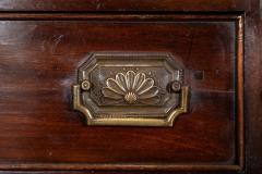 George III Diminutive English Mahogany Glazed Bookcase Bureau - 4153015