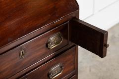 George III Diminutive English Mahogany Glazed Bookcase Bureau - 4153018
