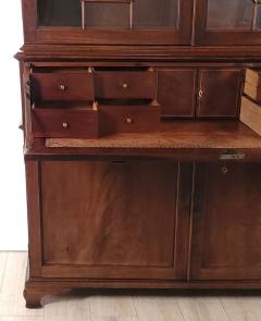 George III English Chinese Chippendale Mahogany Secretary Bookcase circa 1790 - 3531435