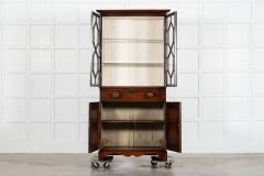 George III English Mahogany Glazed Bookcase Secretaire - 4112599
