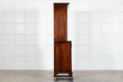 George III English Mahogany Glazed Bookcase Secretaire - 4112607