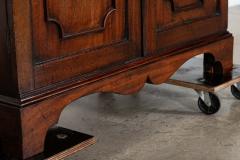 George III English Mahogany Glazed Bookcase Secretaire - 4112608