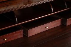 George III English Mahogany Glazed Bookcase Secretaire - 4112611