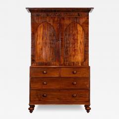 George III English Mahogany Linen Press - 4123976
