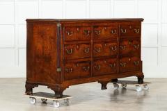 George III English Oak Mahogany Dresser Base Chest Drawers - 3610701