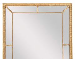 George III Giltwood Segmented and Beaded Rectangular Mirror - 4290168